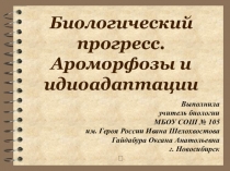 Презентация по биологии Биологический прогресс. Ароморфозы и идиоадаптации