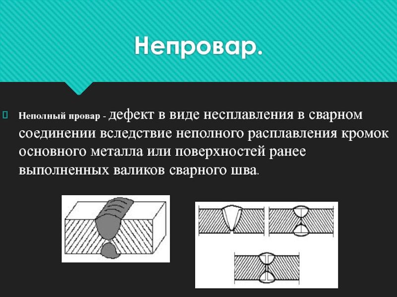 Определи дефект. Дефекты сварных швов непровар. Дефекты сварки непровар. Непровар корня сварного шва. Дефект сварного шва несплавление.