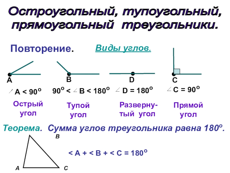 Как определить тупоугольный треугольник