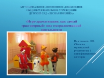 Презентация на РМО на тему Игра-драматизация
