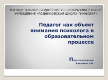Презентация Работа с педагогами