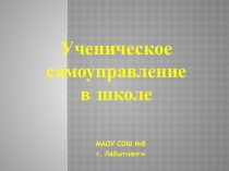 Ученическое самоуправление в МАОУ СОШ№8 г. Лабытнанги