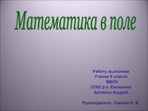 Презентация к научно практической работе