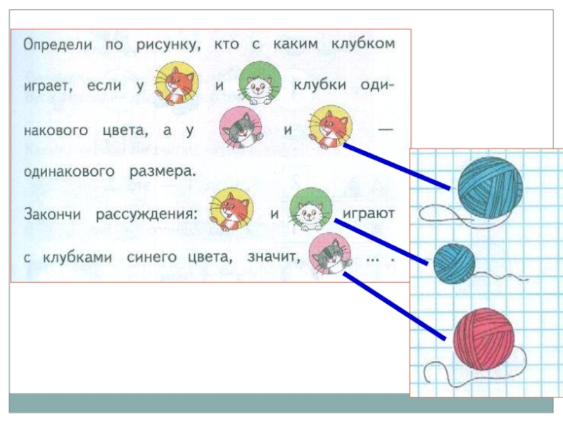 Урок цифры в поисках барса. Определи по рисунку кто с каким клубком. Кто с каким клубком играет. Определи по рисунку кто с каким клубком играет если у. Клубок схема 1 класс.