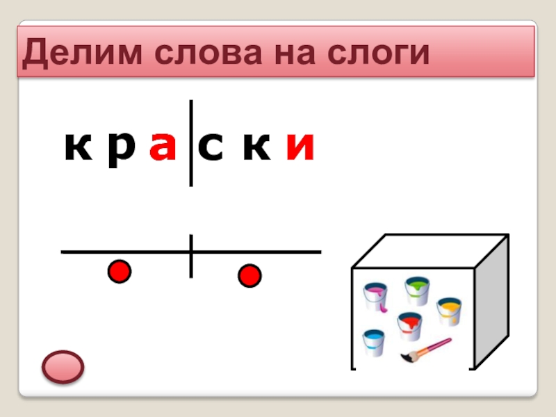 Делим слова. Краски делим на слоги. Кукла слоги. Краски поделить на слоги. Краски делить на слоги.