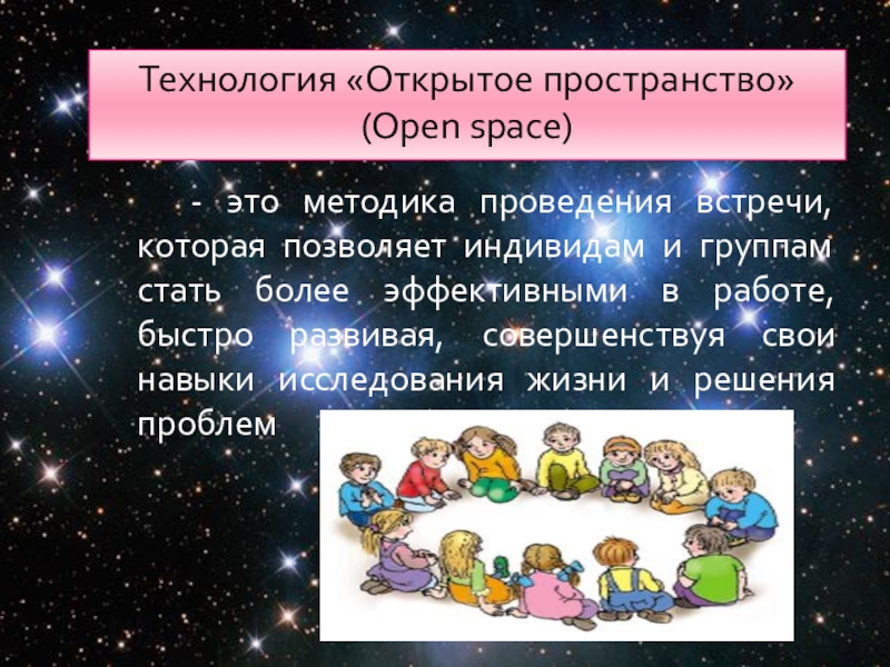 Технологии раскрывают. Технология открытое пространство. Технология open Space. Презентация открытые пространства. Методика открытое пространство.