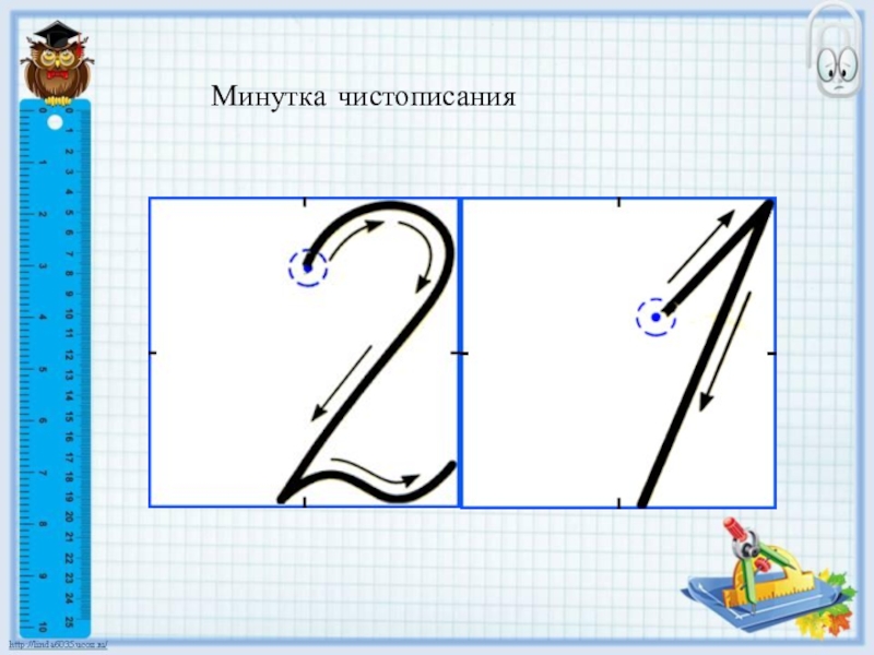 Минутка чистописания по математике 1 класс в тетради образцы