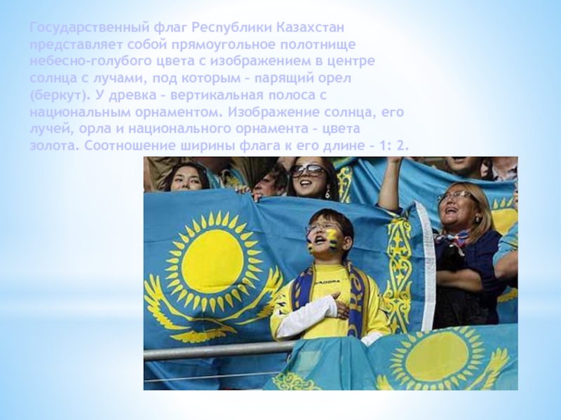 Государственные флаг республики казахстан