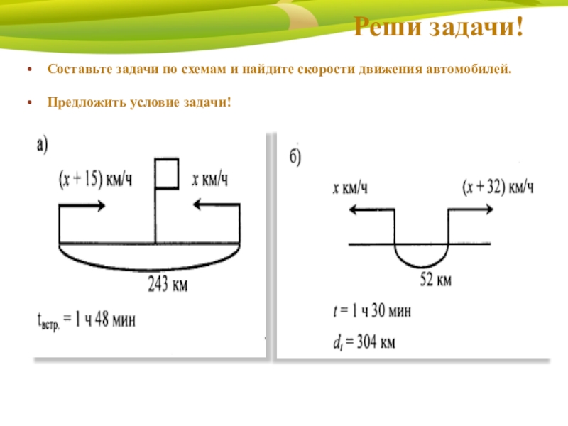 Составь задачу по схемам