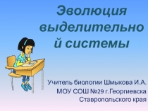 Презентация по биологии на тему Эволюция выделительной системы (7 класс)