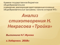 Презентация по литературе на тему Анализ стихотворения Н.А.Некрасова Тройка