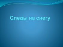 Презентация по ИЗО Следы на снегу.