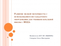 Презентация по коррекционно-развивающему занятию Развитие мелкой моторики