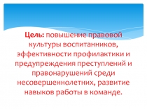 Правовая игра Подросток и закон