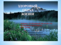 Исследовательская работа Здоровье - это бесценный дар