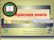Презентация для детей на тему: Красная Книга