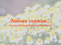 Презентация по литературе Любовь Святая...