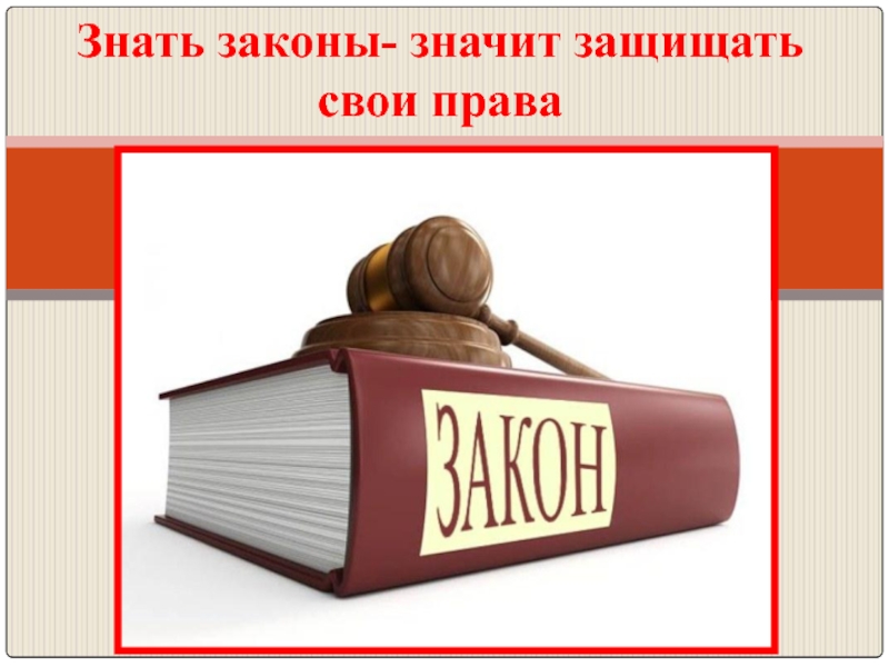 Презентация к классному часу Имею право