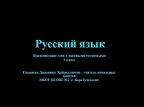 Презентация по русскому языку на тему: Правописание слов с двойными согласными