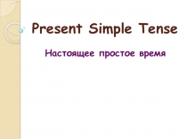 Презентация по английскому языку Present Simple Tense