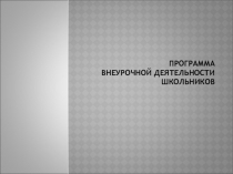 Программа внеурочной деятельности школьников