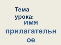Презентация по русскому языку по теме: Имя прилагательное 2 класс
