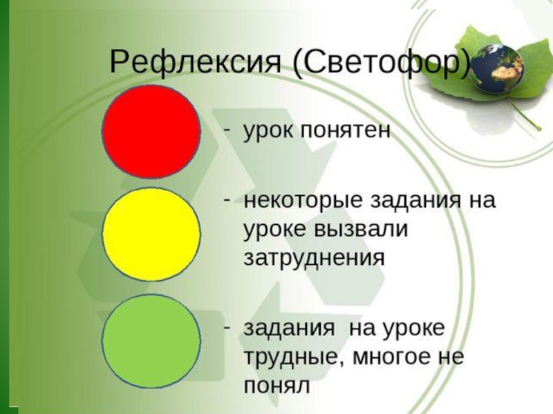 Рефлексия презентация начальные классы