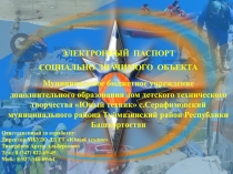 Паспорт безопасности социально значимого объекта