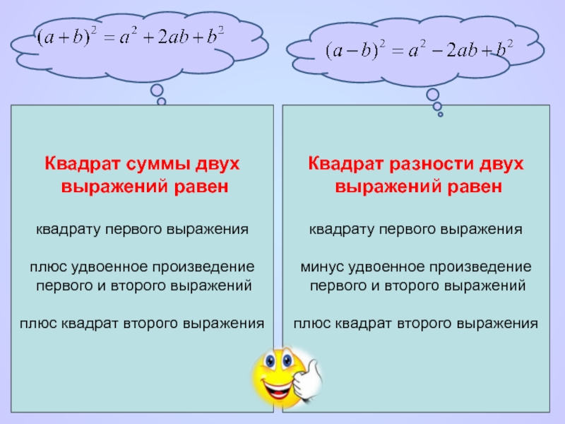 Квадрат суммы урок в 7 классе презентация