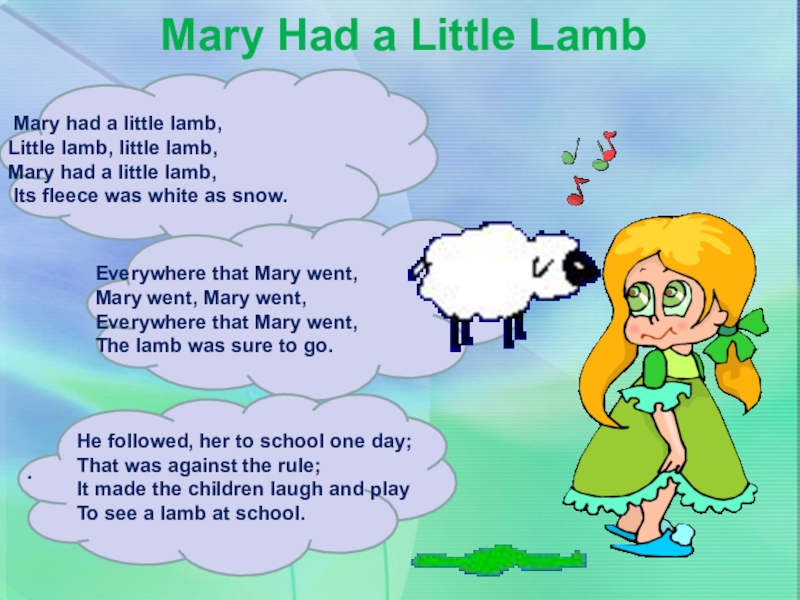 Mary на английском. Mary had a little Lamb текст. Стихотворение Mary had a little Lamb. Стих на английском про овечку.