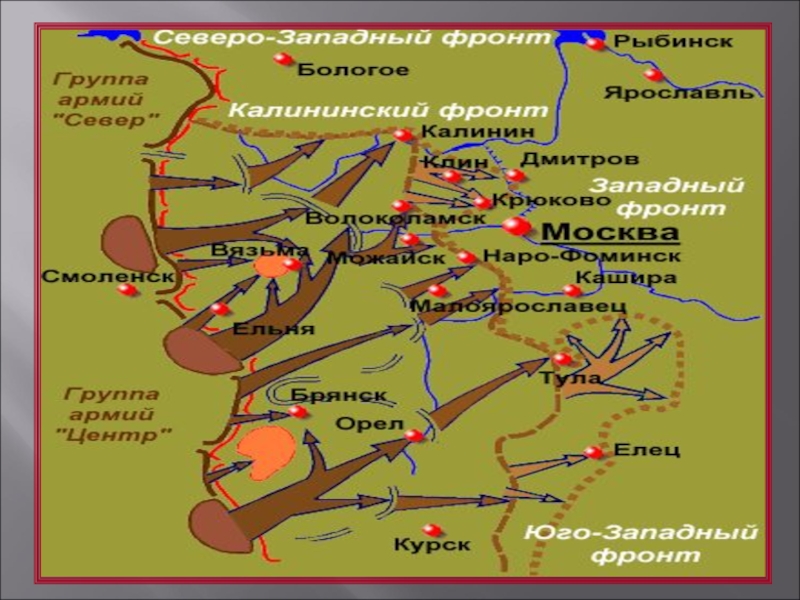 Битва за москву оборонительный этап карта