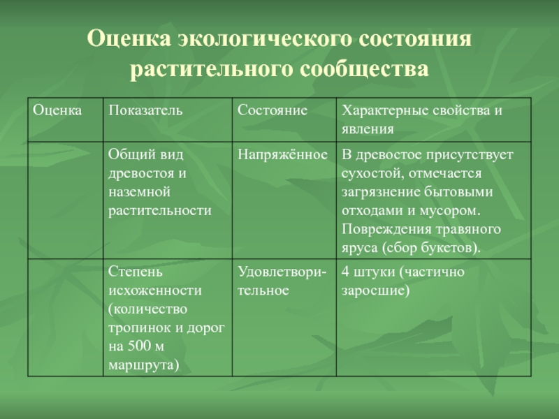 Оценка состояния окружающей. Оценка экологического состояния. Оценка состояния растительности. Оценка состояния растений. Показатель экологического состояния.