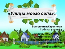 Презентация Улицы моего села