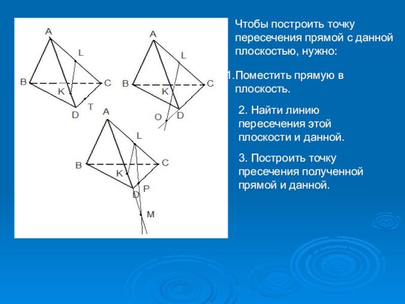 Точка пересечения прямых c. Постройте точку пересечения прямой с плоскостью. Как построить точку пересечения прямой с плоскостью. Построение точки пересечения прямой и плоскости 10 класс. Постройте точку пересечения.