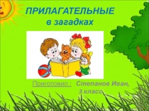 Презентация Прилагательные в загадках 2 класс