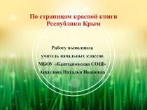 Презентация По страницам Красной книги Республики Крым
