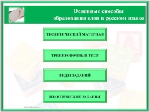 Презентация по русскому языку на тему Основные способы образования слов в русском языке