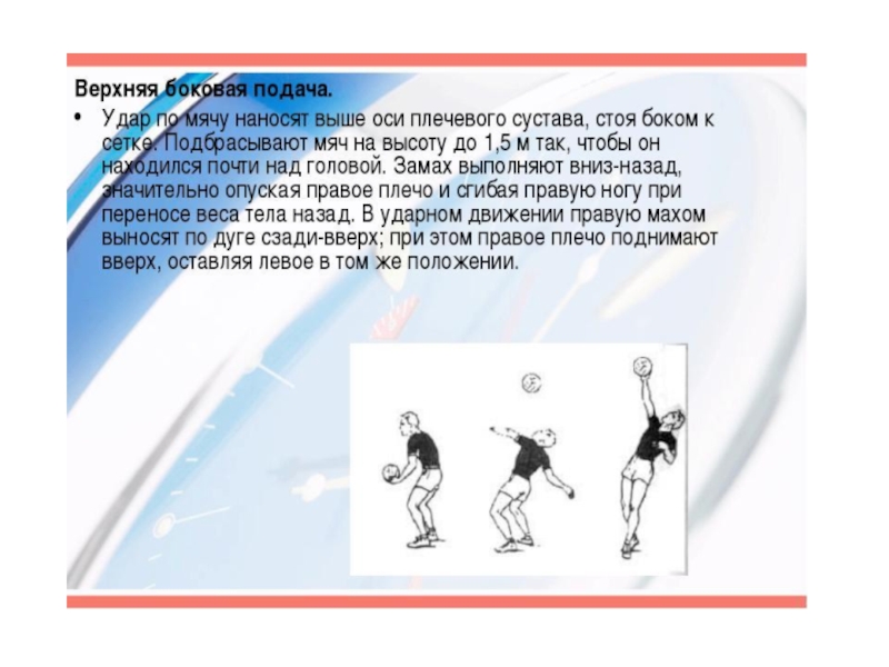 Боковая подача мяча в волейболе. Верхняябоковая Полача. Верхняя боковая подача в волейболе. Боковая подача мяча.