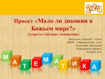 Презентация к исследовательскому проекту Мало ли диковин в Божьем мире