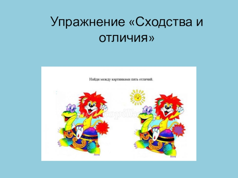 Упражнение «Сходства и отличия»
