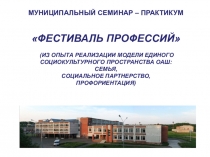 Презентация сетевого социально-образовательного события Фестиваль профессий