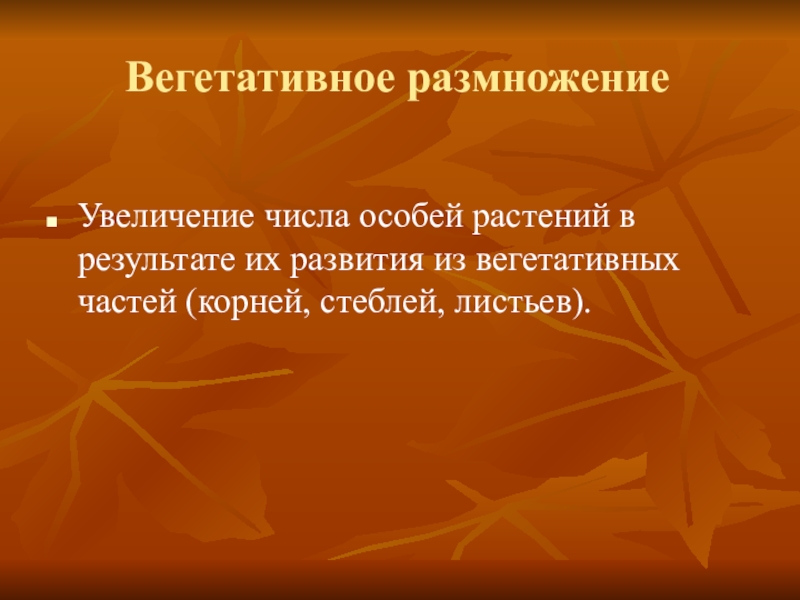 Проект по биологии 6 класс на тему вегетативное размножение растений