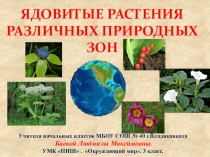 Презентация к уроку окружающего мира Ядовитые растения различных природных зон