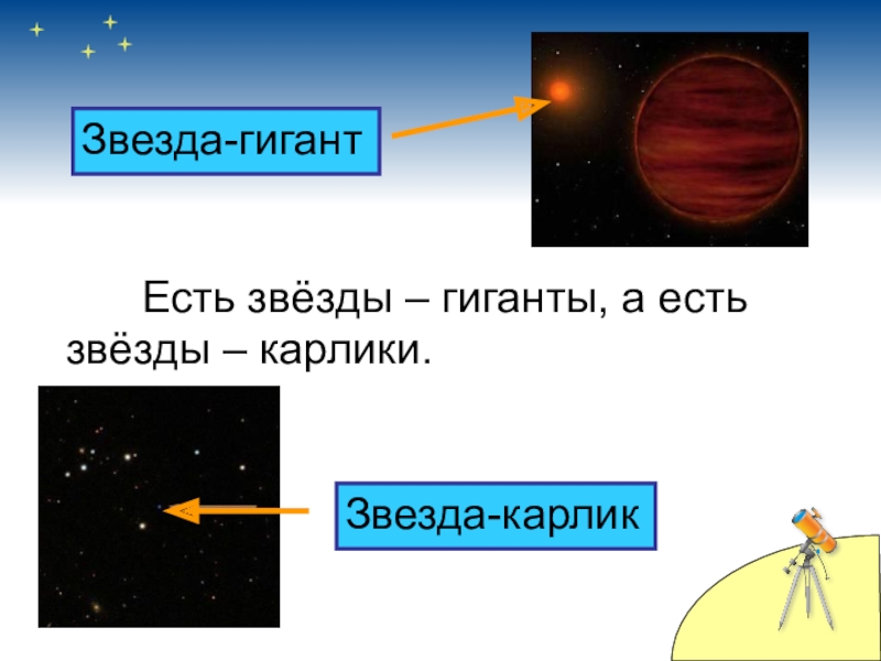 Звезды гиганты презентация