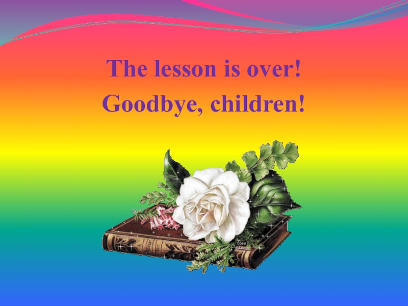 The lesson is over!Goodbye, children!
