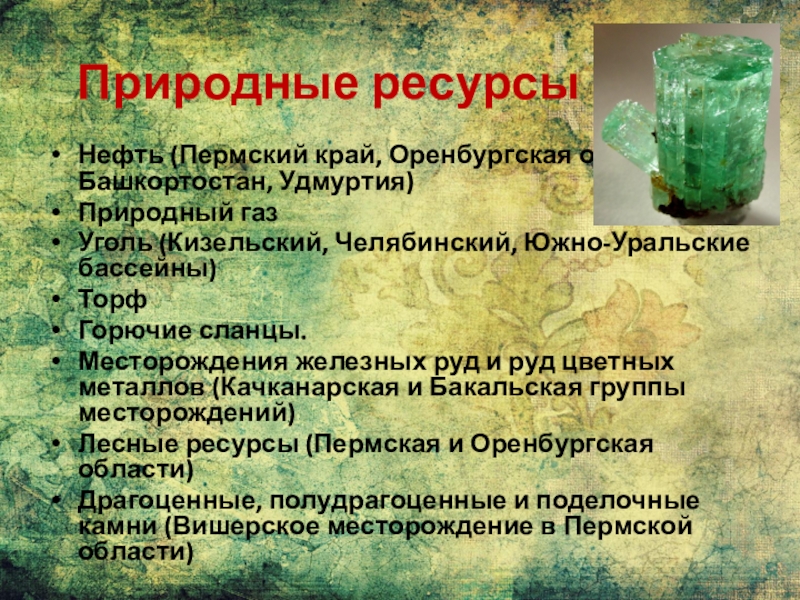 Реферат: Экономико-географическая характеристика Пермской области