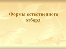 Презентация по биологии на тему Естественный отбор