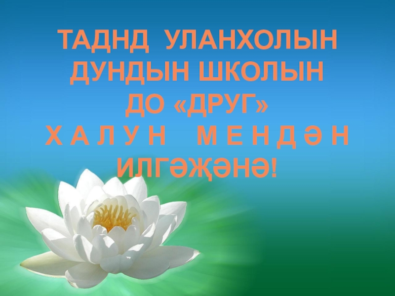 Презентация, посвященная акции Калмыцкий язык в каждом доме и в каждой семье