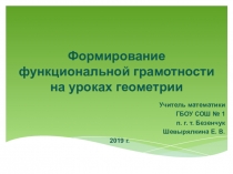 Функциональная грамотность на уроках геометрии