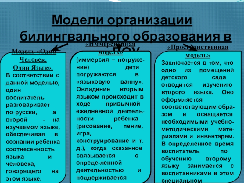 Проект по билингвальному образованию в доу